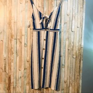 NWT Blue & White Summer Button Down Dress